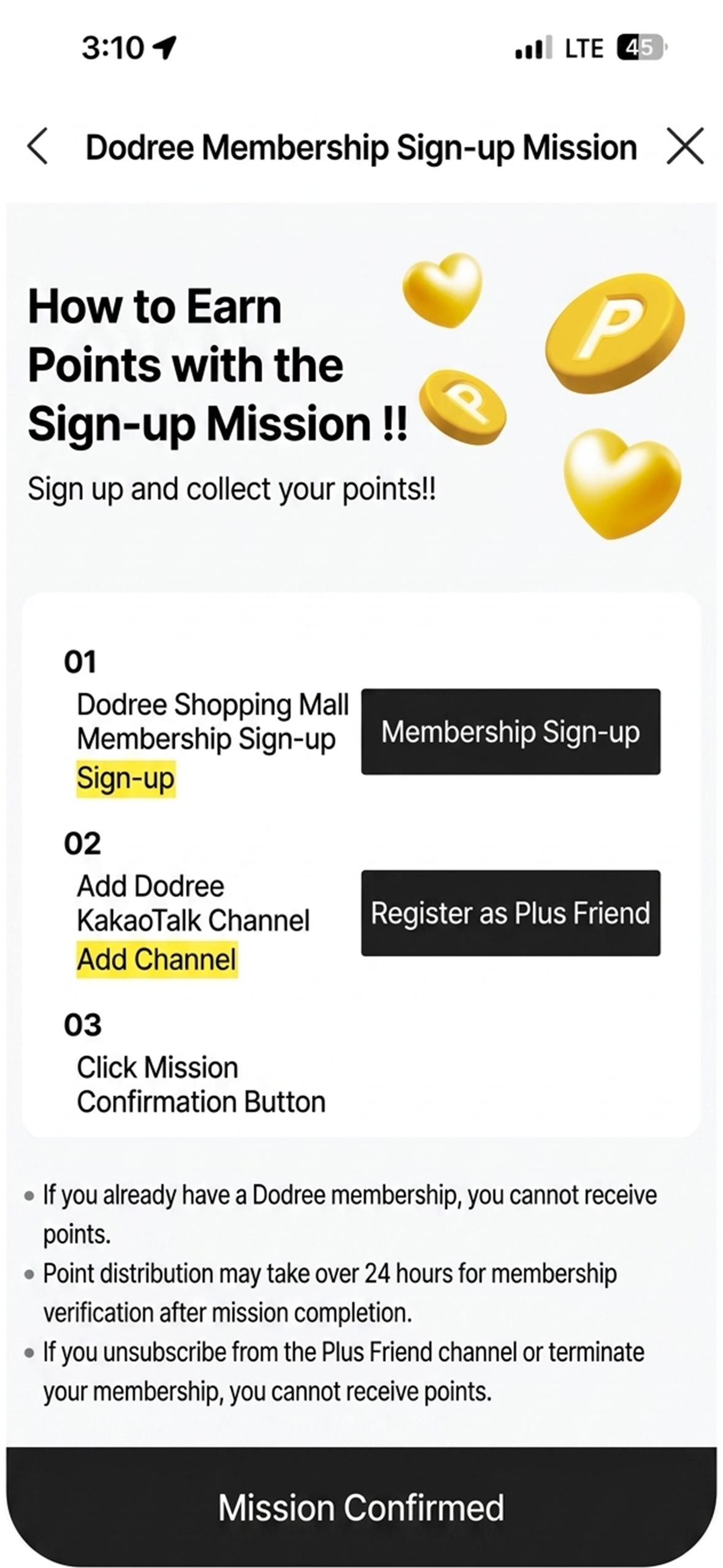Sign-up Mission
